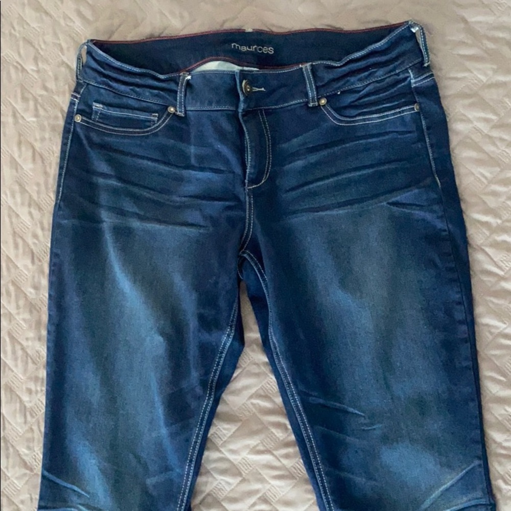 Maurices dark blue jeggings. Size XL-Short